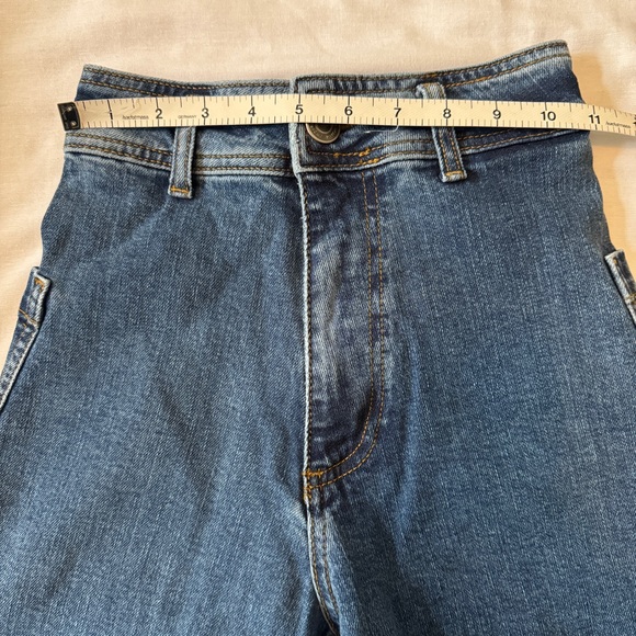 Zara 0 Wide Leg High Rise Jeans ~ Boho Festival Retro Vibes - Picture 4 of 8